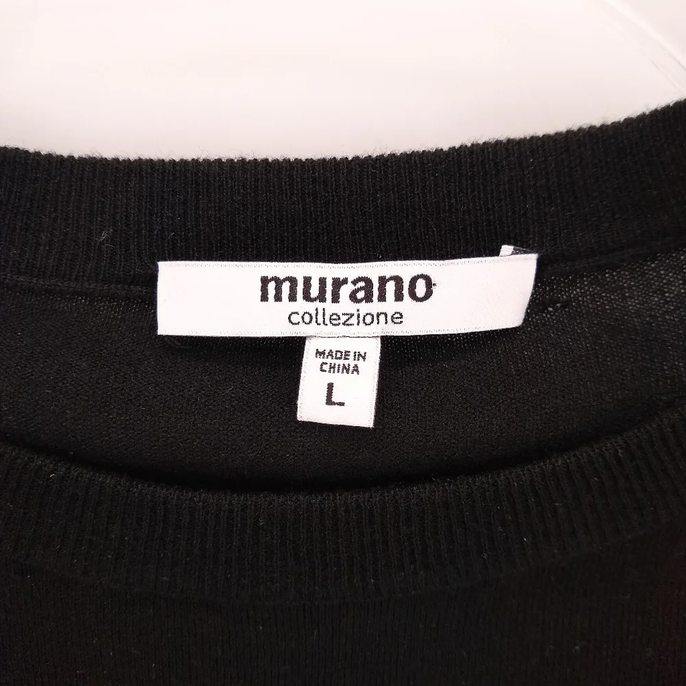 MURANO nwot Wool Cashmere black stripe sweater